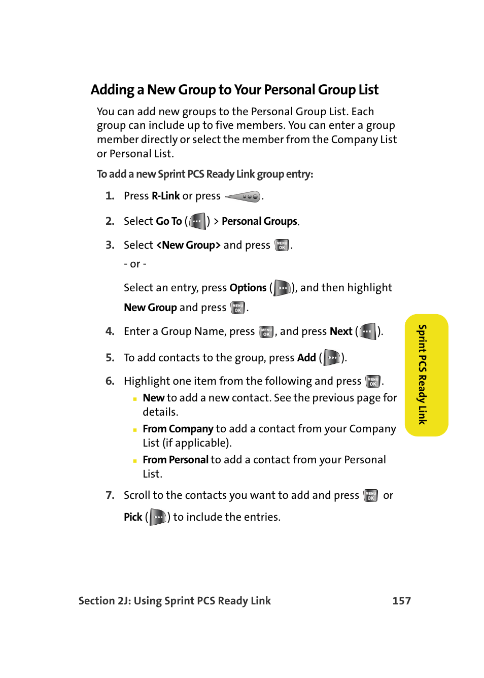 Adding a new group to your personal group list | Samsung A640 User Manual | Page 179 / 265