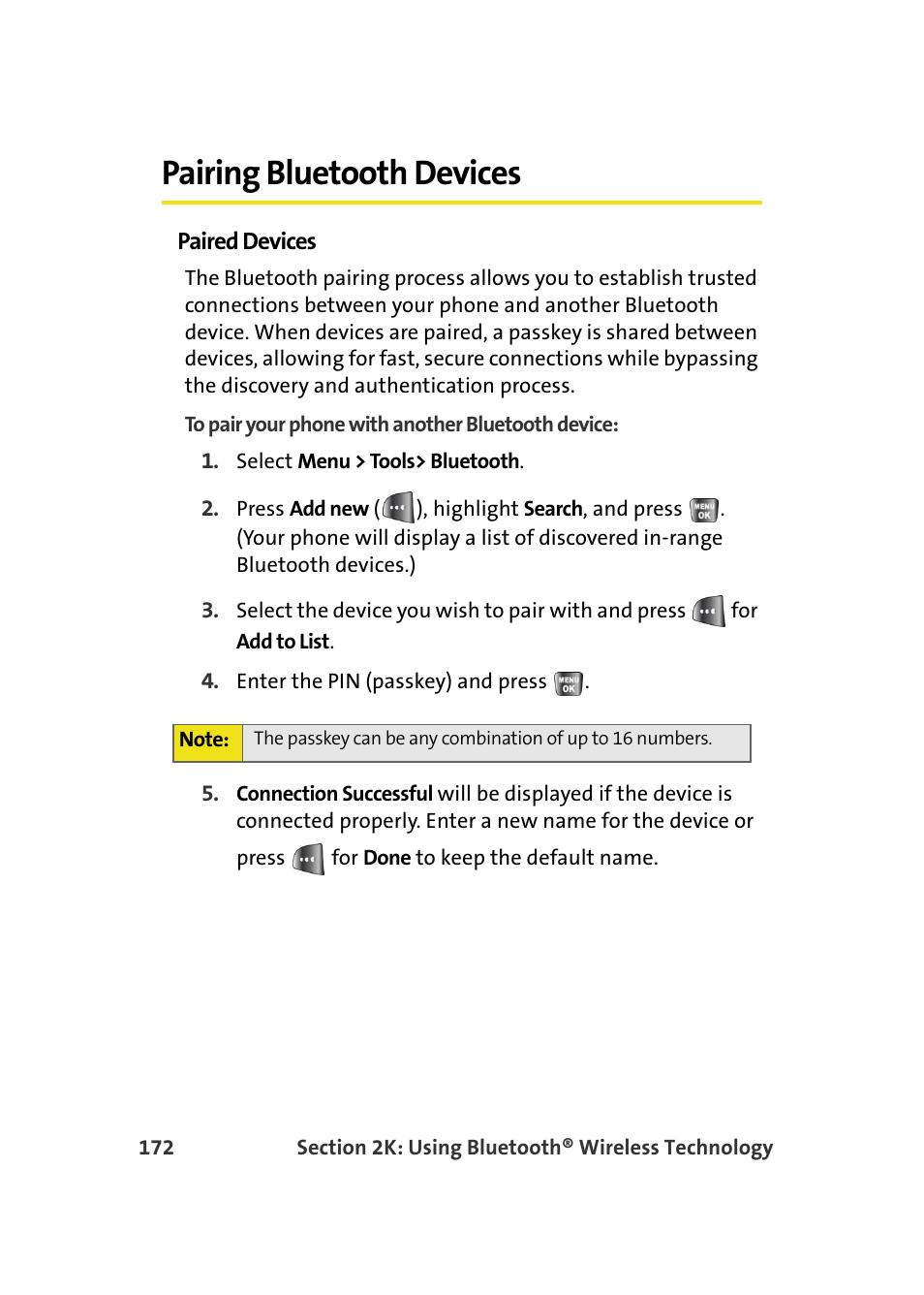 Pairing bluetooth devices | Samsung A640 User Manual | Page 194 / 265