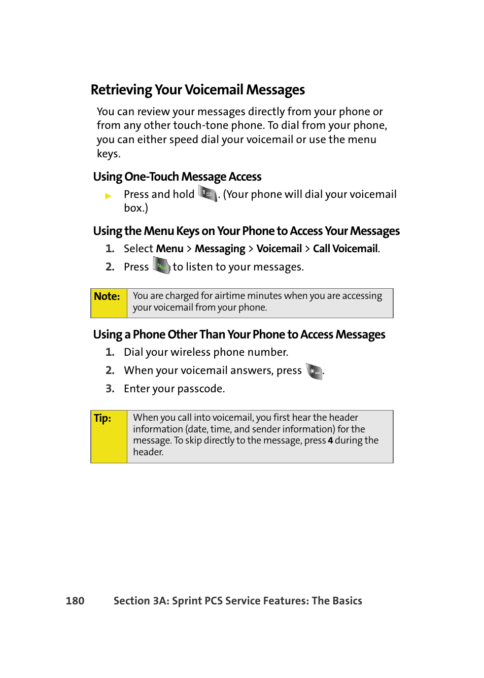 Retrieving your voicemail messages | Samsung A640 User Manual | Page 202 / 265