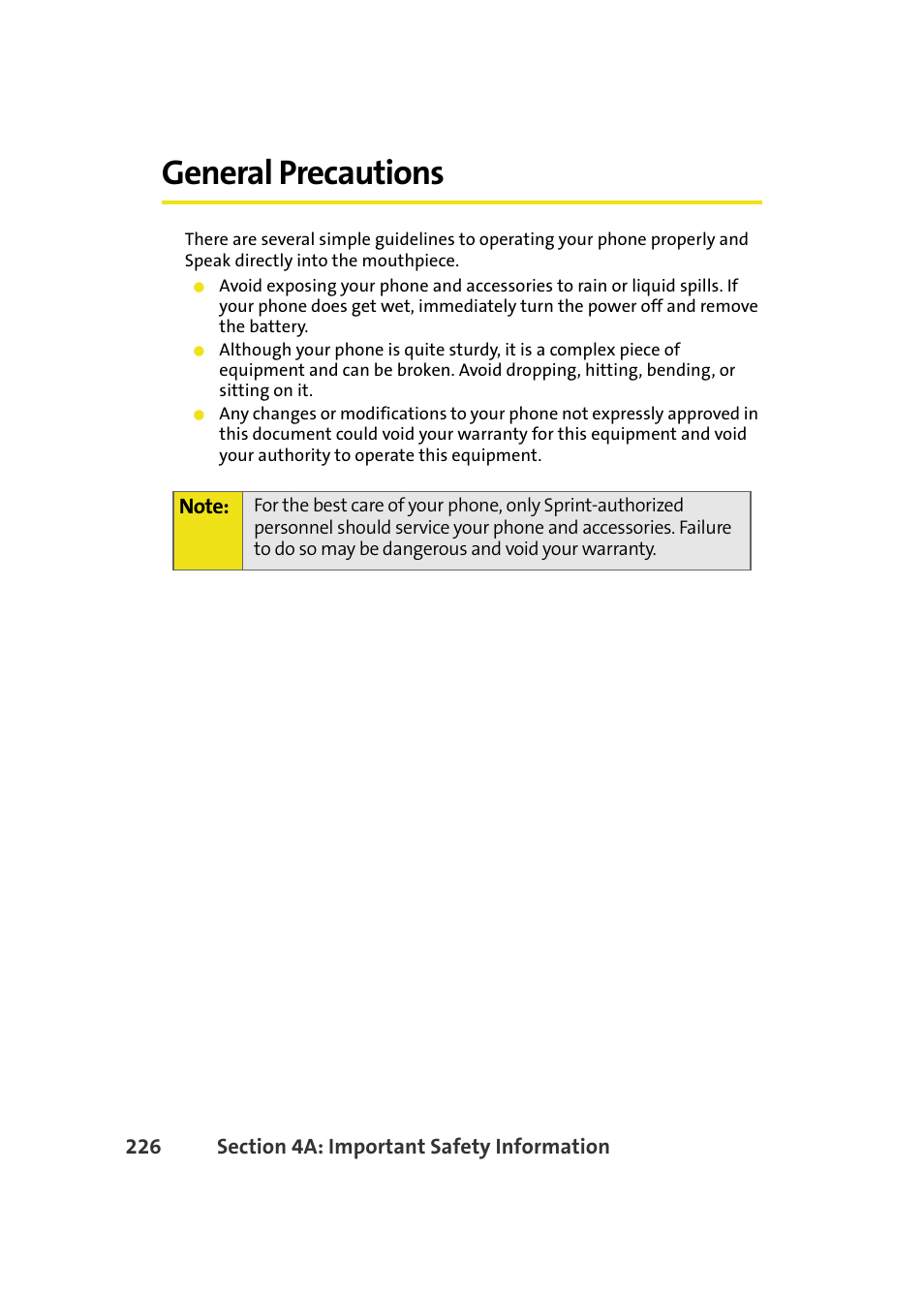 General precautions | Samsung A640 User Manual | Page 248 / 265