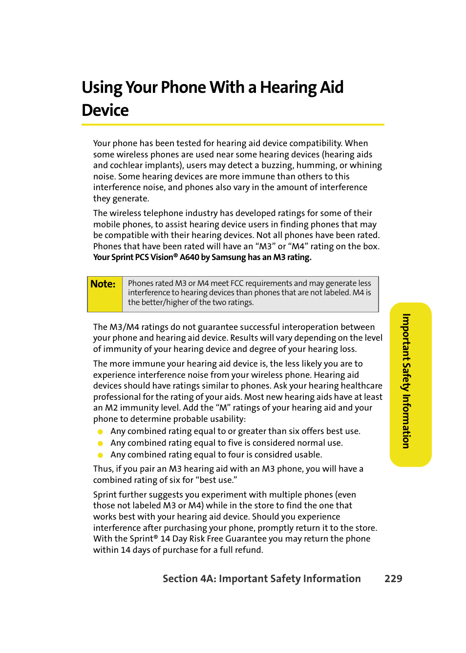 Using your phone with a hearing aid device | Samsung A640 User Manual | Page 251 / 265