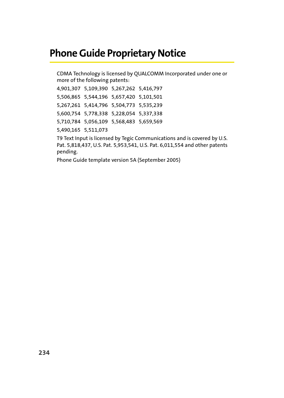 Phone guide proprietary notice | Samsung A640 User Manual | Page 256 / 265