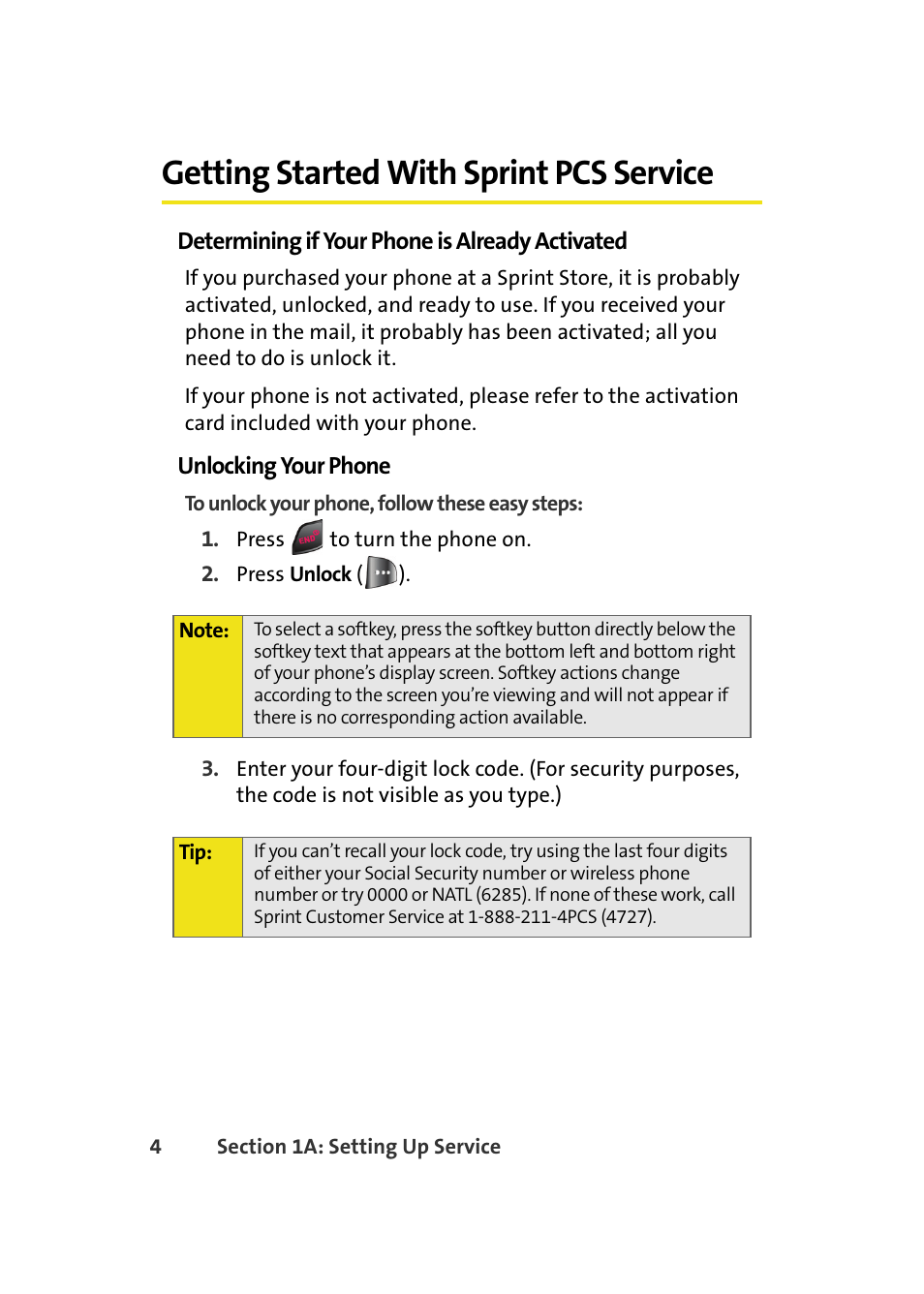 Getting started with sprint pcs service | Samsung A640 User Manual | Page 26 / 265