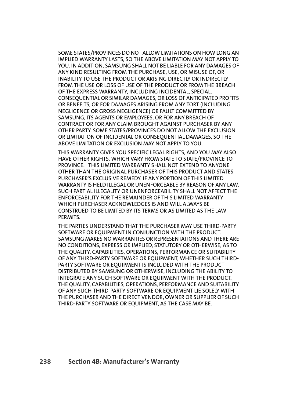 Samsung A640 User Manual | Page 260 / 265