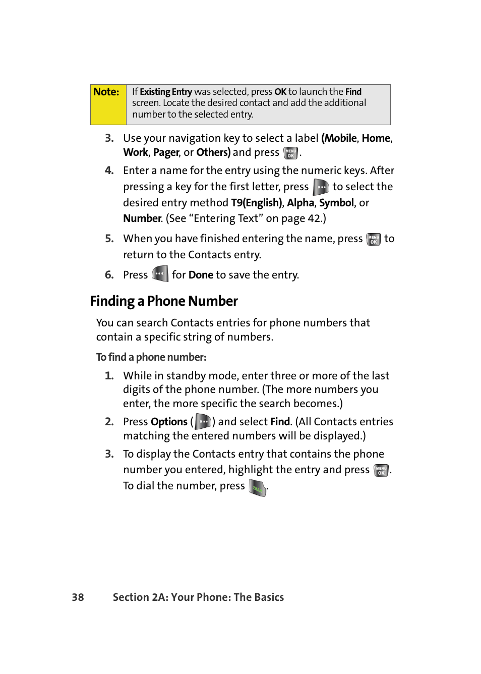 Finding a phone number | Samsung A640 User Manual | Page 60 / 265