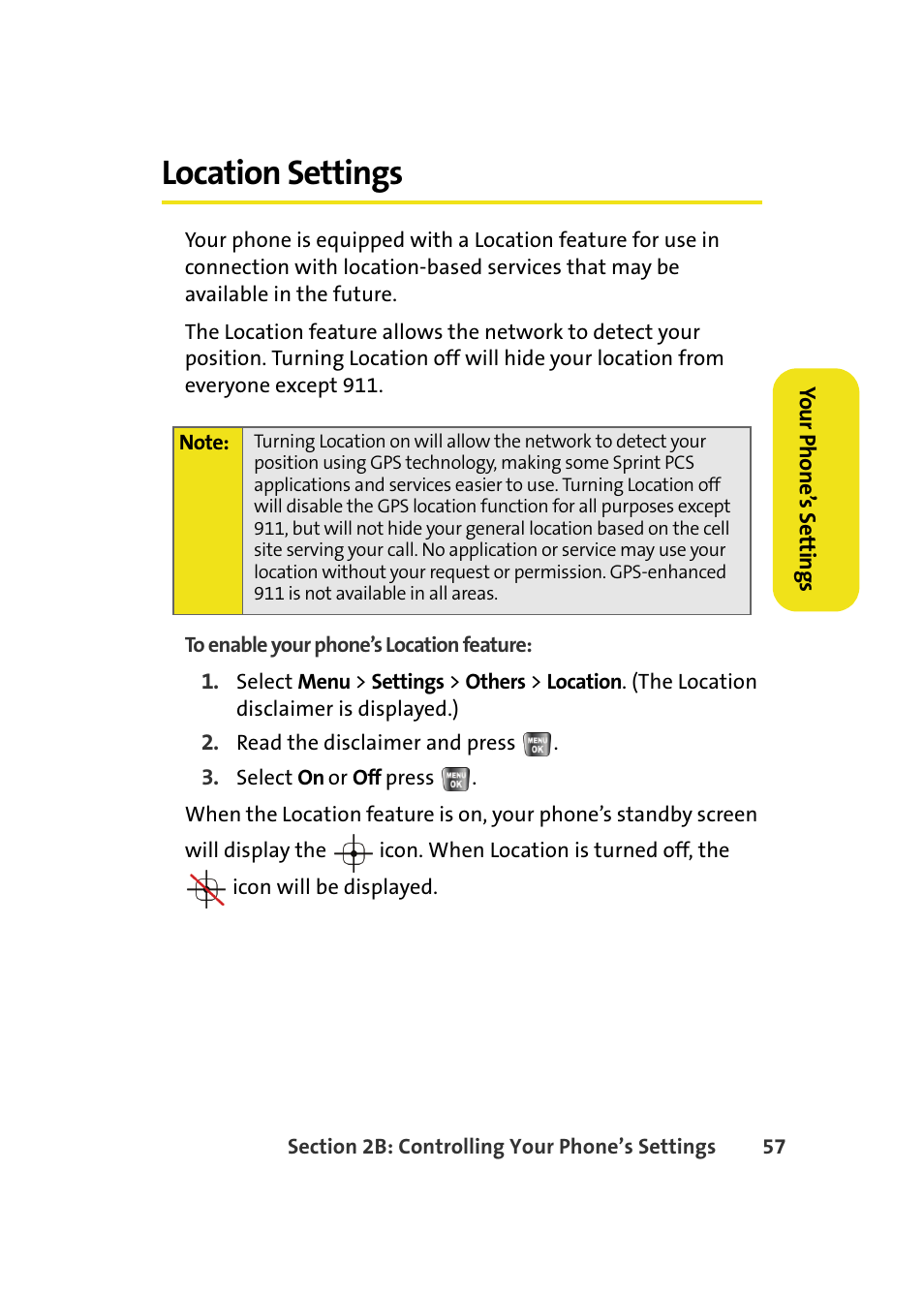 Location settings | Samsung A640 User Manual | Page 79 / 265