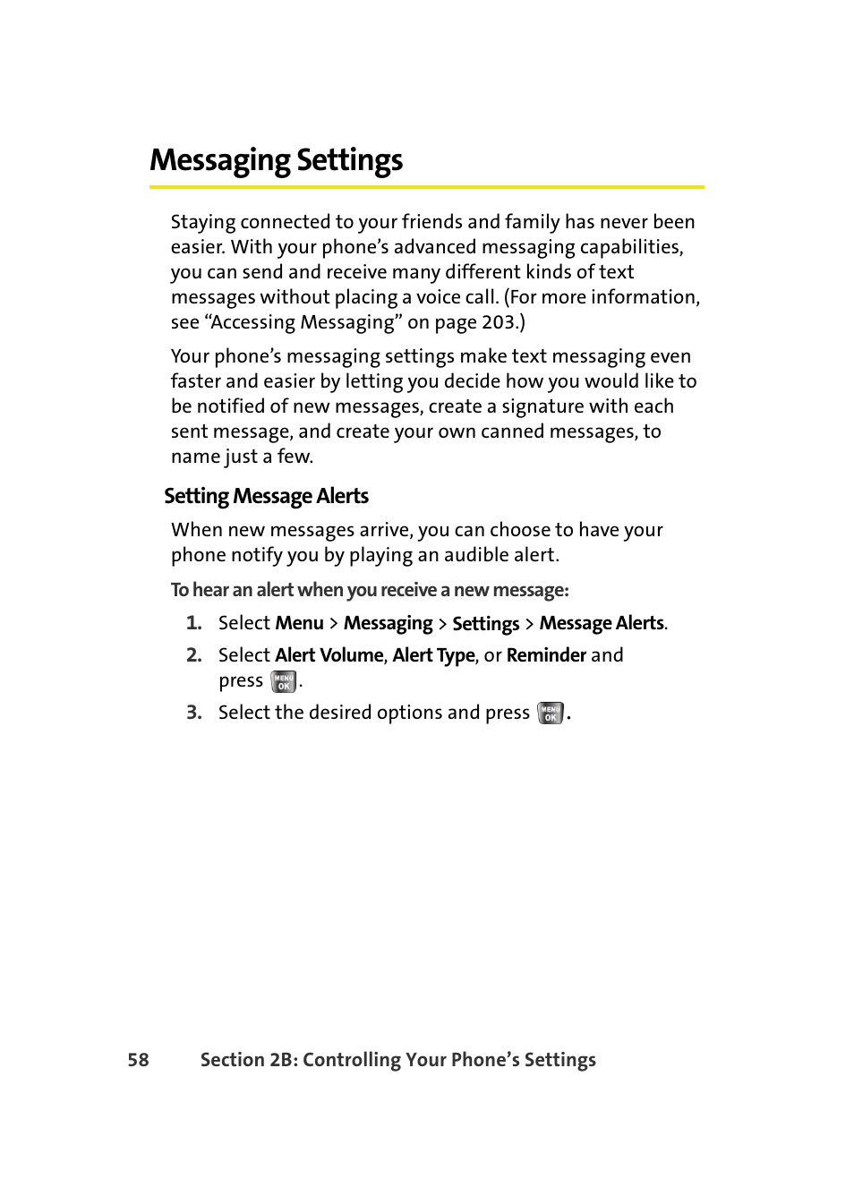 Messaging settings | Samsung A640 User Manual | Page 80 / 265