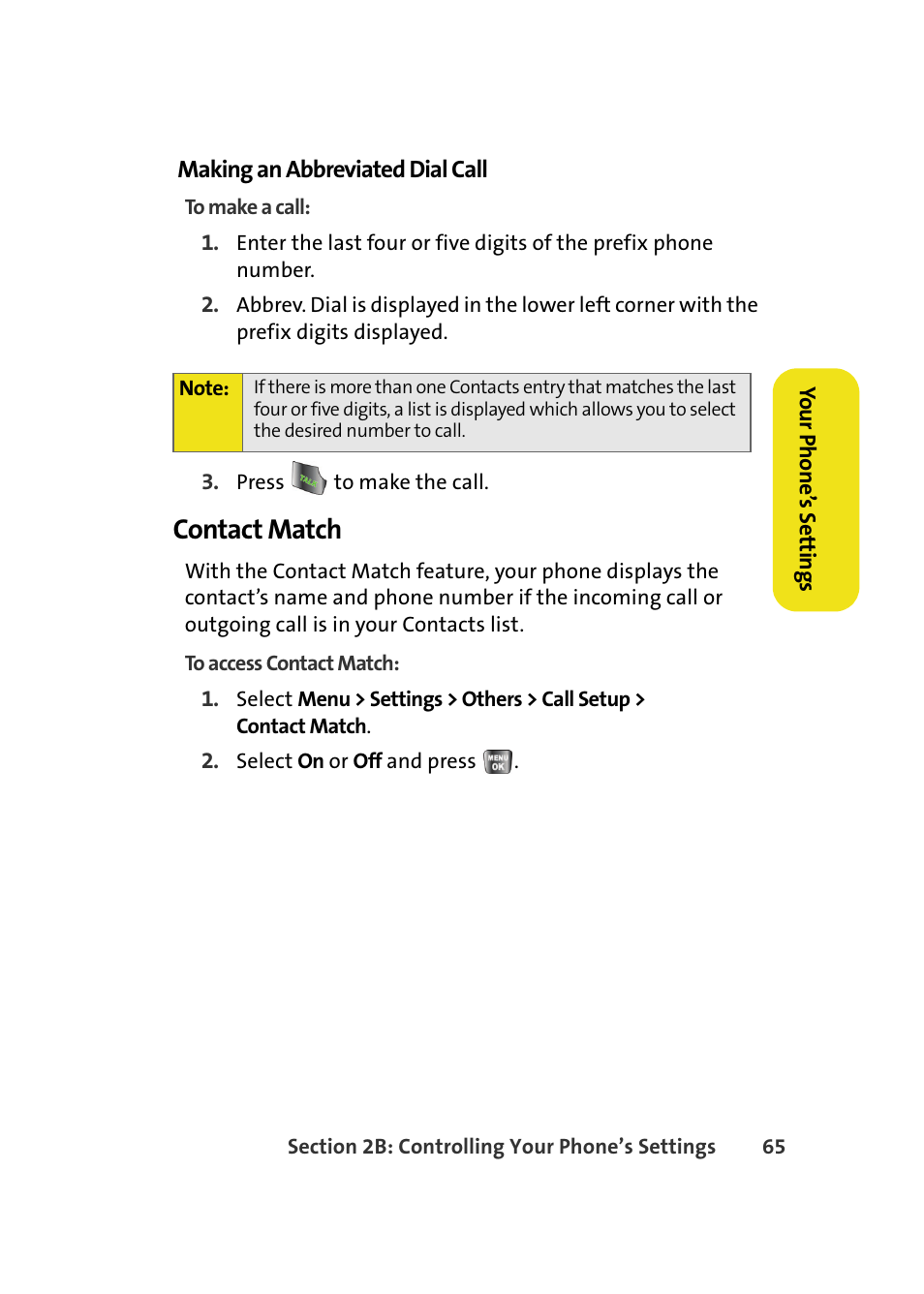 Contact match | Samsung A640 User Manual | Page 87 / 265