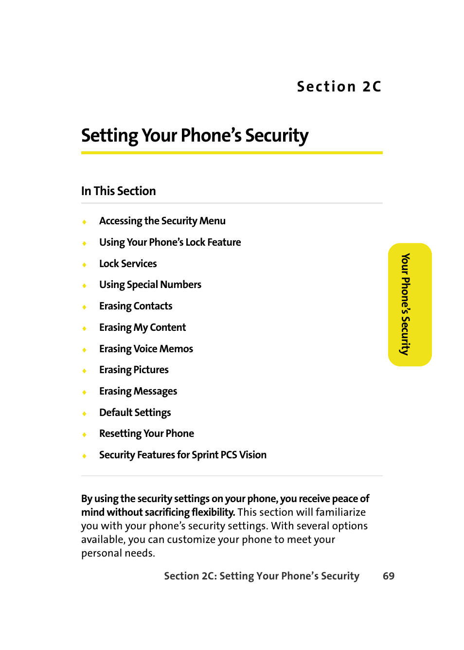 Setting your phone’s security, 2c. setting your phone’s security | Samsung A640 User Manual | Page 91 / 265