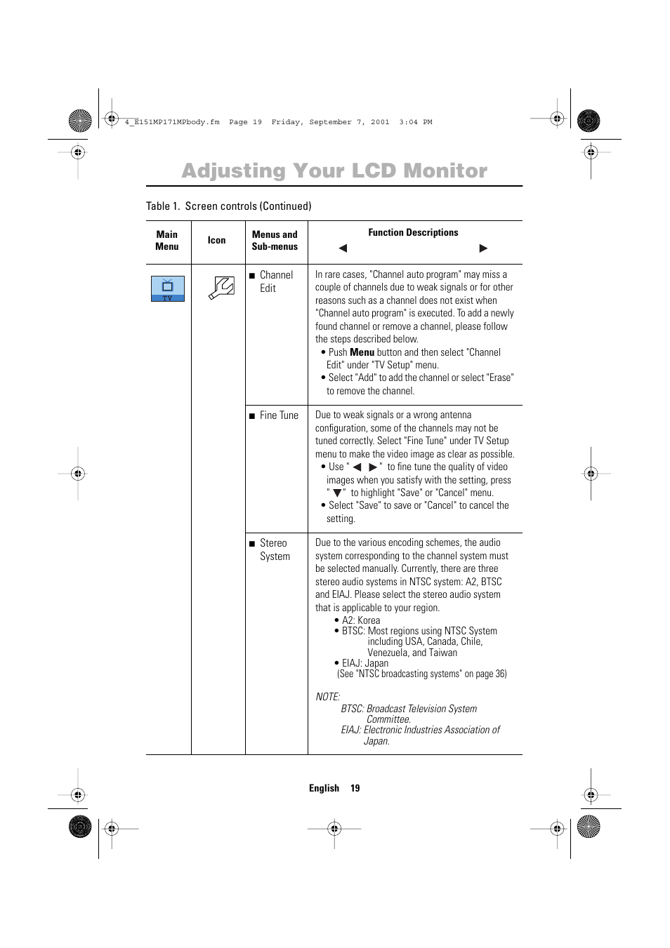 Adjusting your lcd monitor | Samsung 151MP User Manual | Page 21 / 44