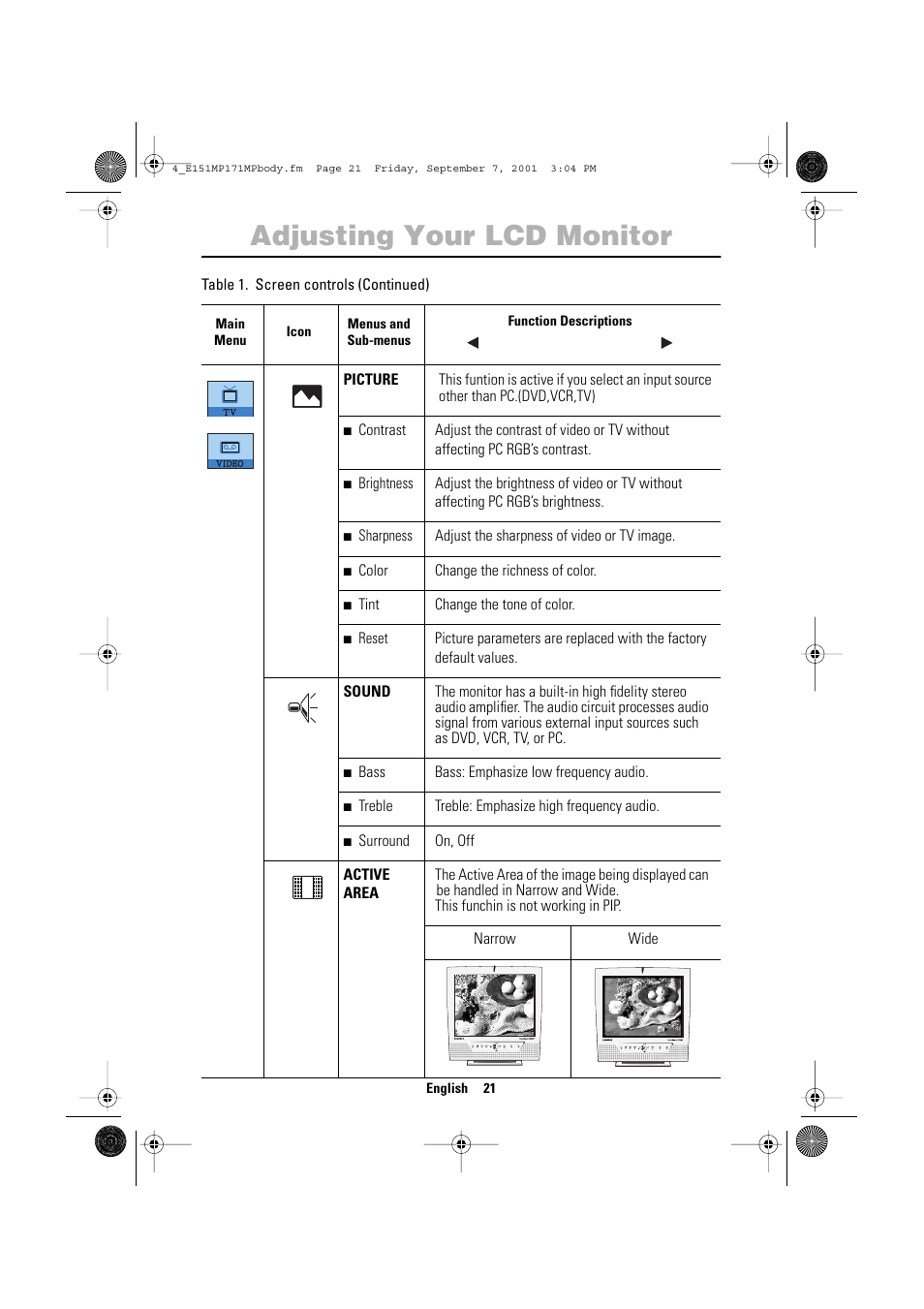 Adjusting your lcd monitor | Samsung 151MP User Manual | Page 23 / 44