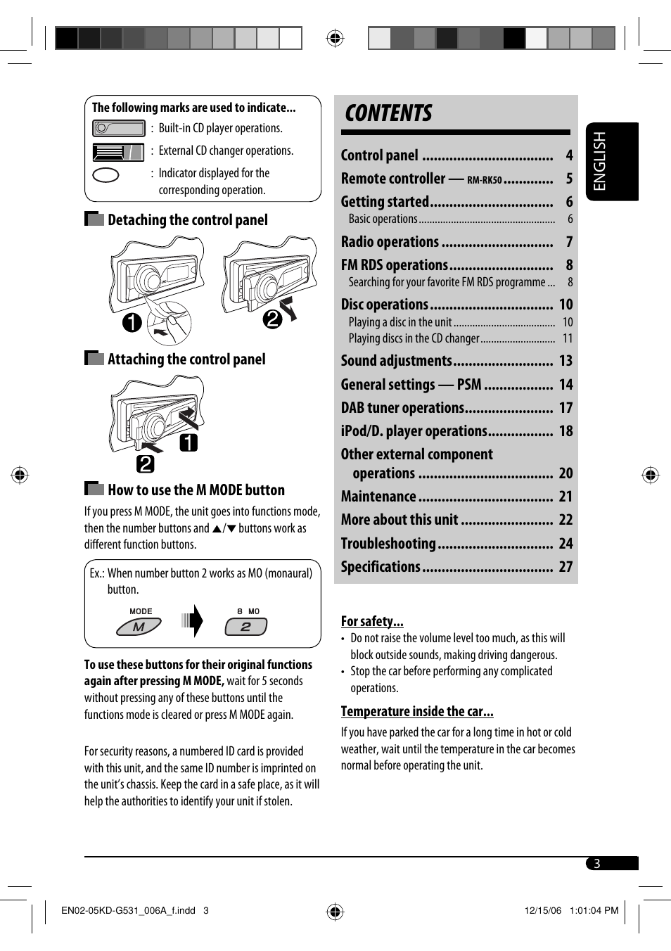 JVC KD-G531 User Manual | Page 3 / 80