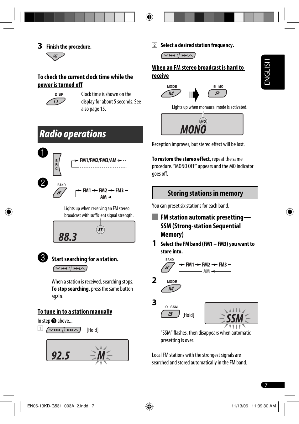 Radio operations | JVC KD-G531 User Manual | Page 7 / 80