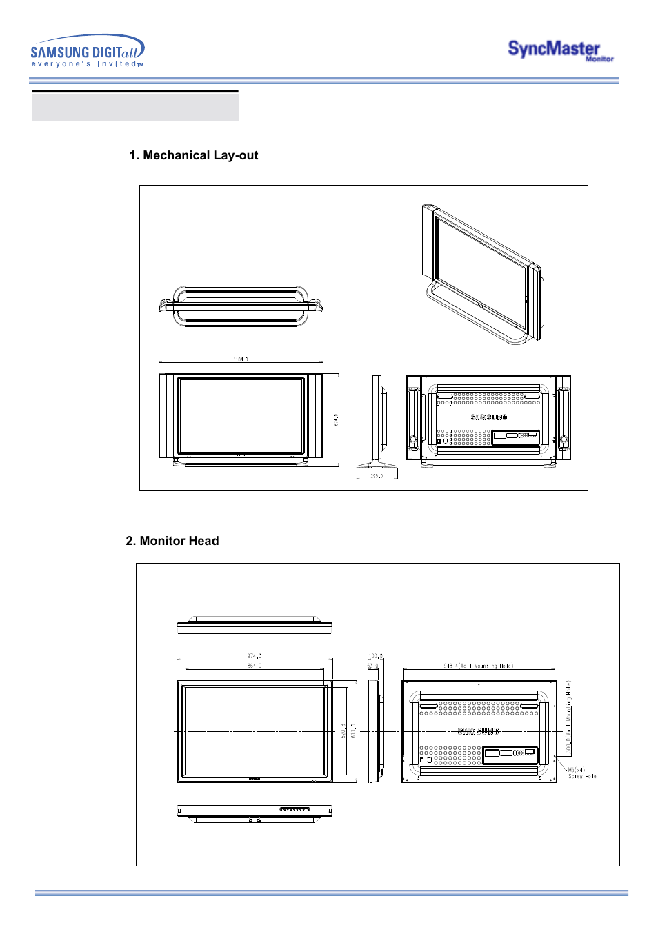 Mechanical lay-out | Samsung 323T User Manual | Page 15 / 78