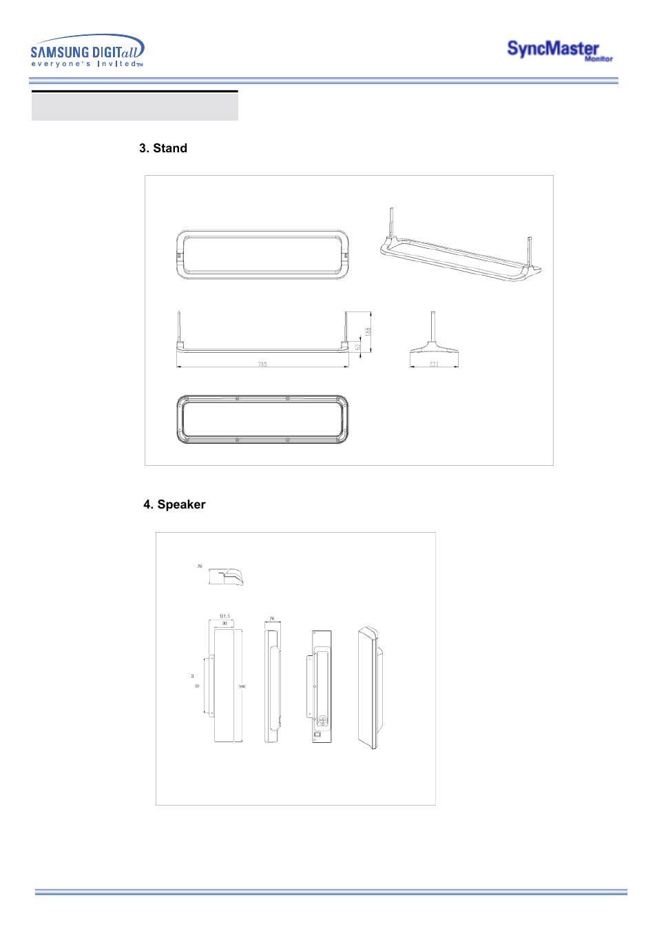 Mechanical lay-out | Samsung 323T User Manual | Page 19 / 78