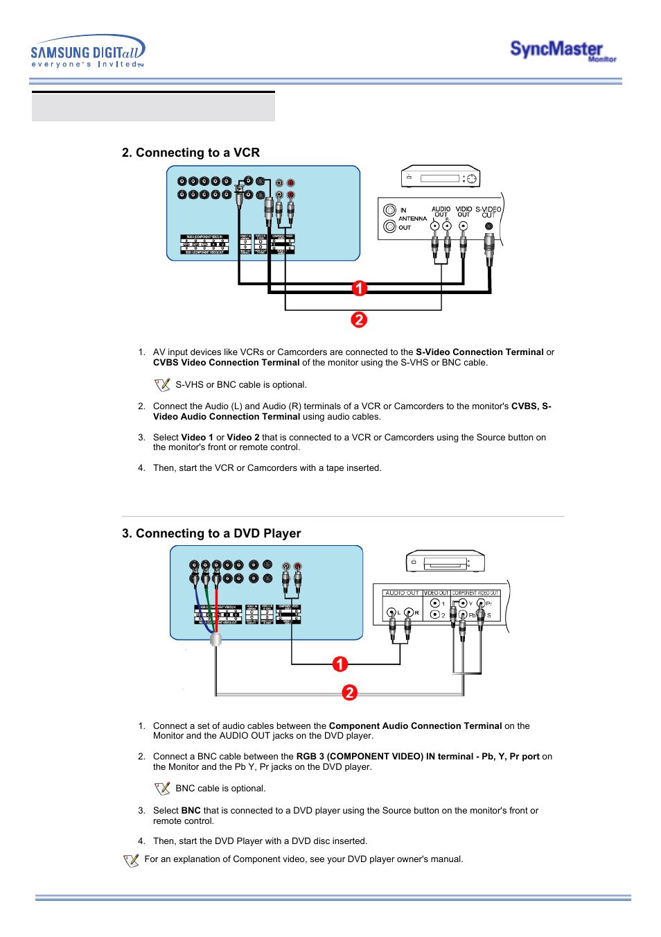 Connecting your monitor | Samsung 323T User Manual | Page 26 / 78