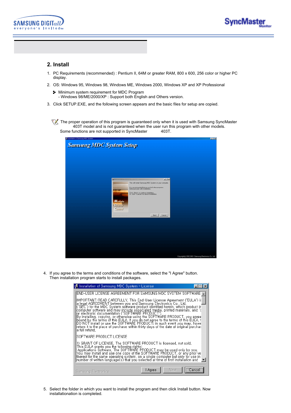 Multiple display control (mdc) | Samsung 323T User Manual | Page 34 / 78