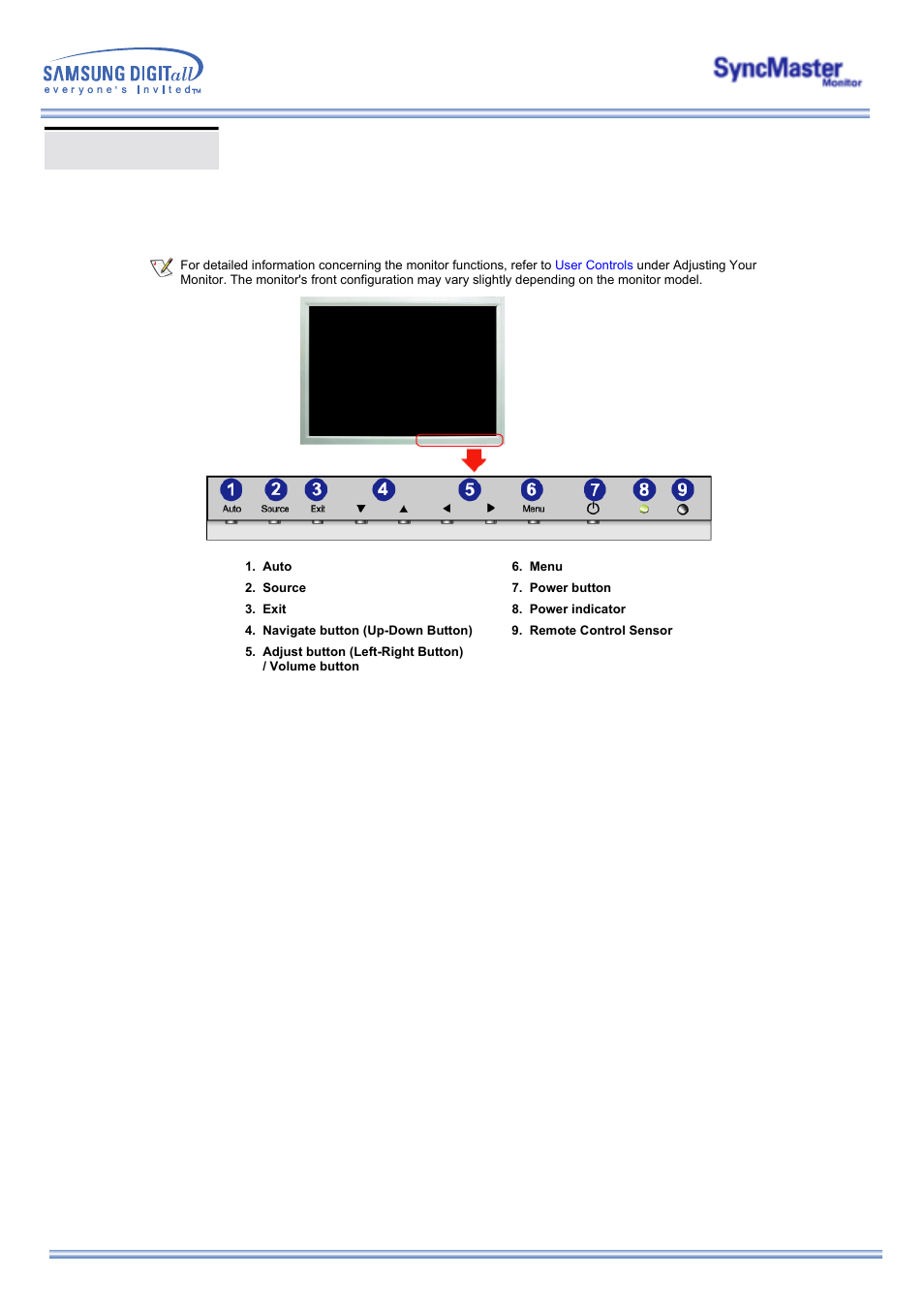 Front | Samsung 323T User Manual | Page 9 / 78
