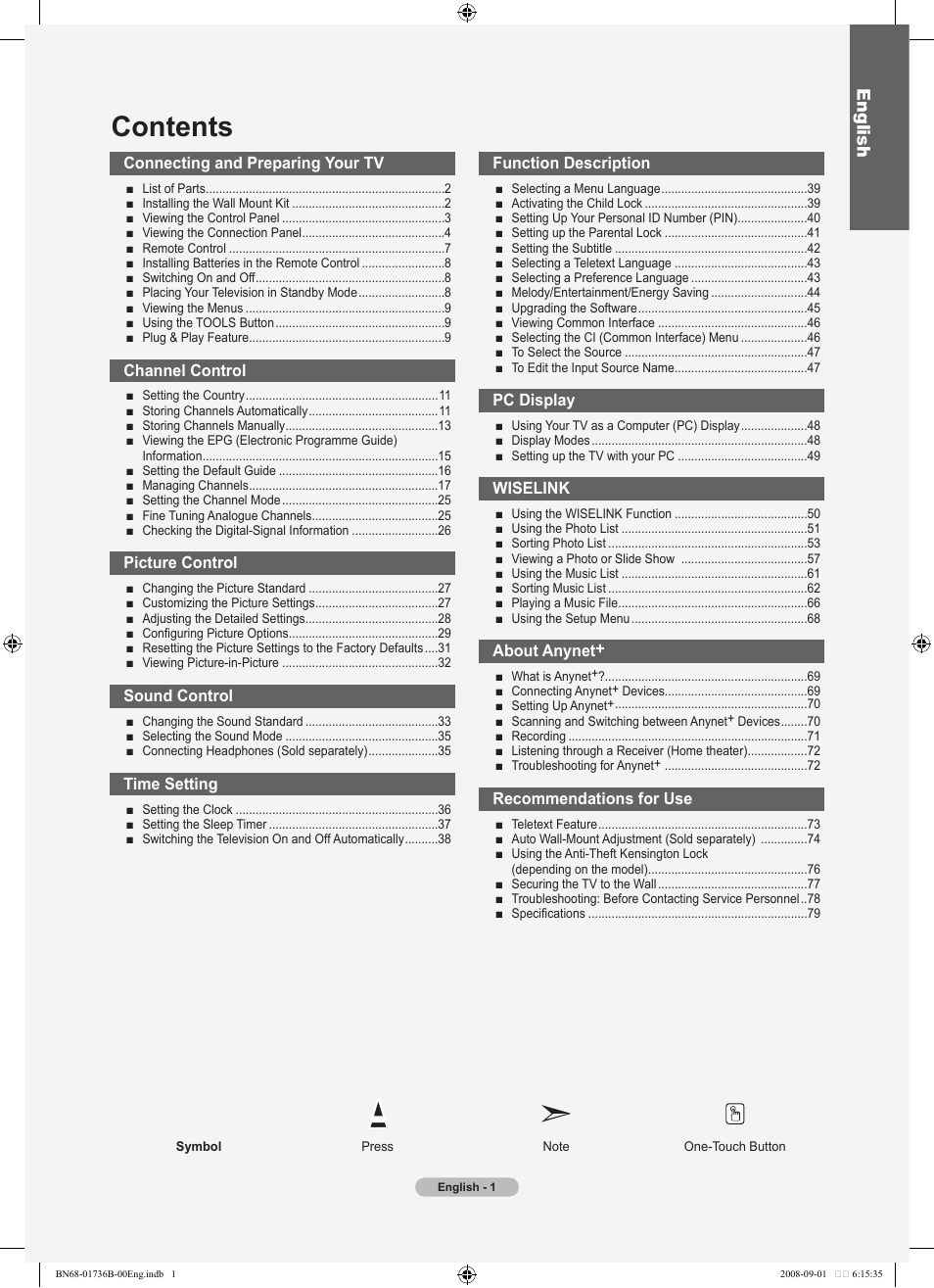 Samsung BN68-01736B-00 User Manual | Page 3 / 81