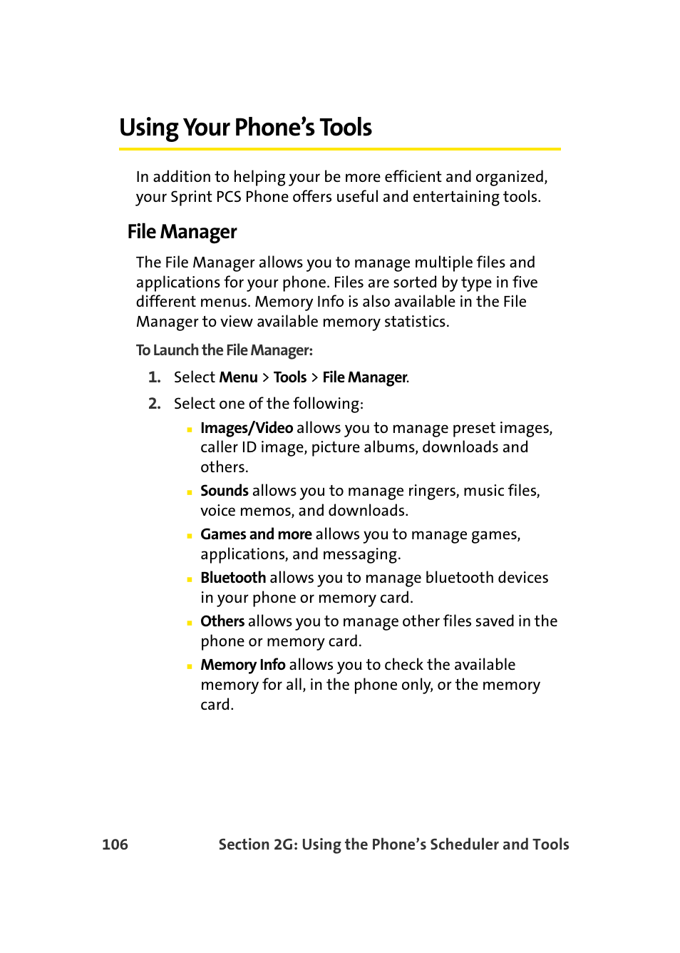 Using your phone’s tools, File manager | Samsung MM-A940 User Manual | Page 132 / 287