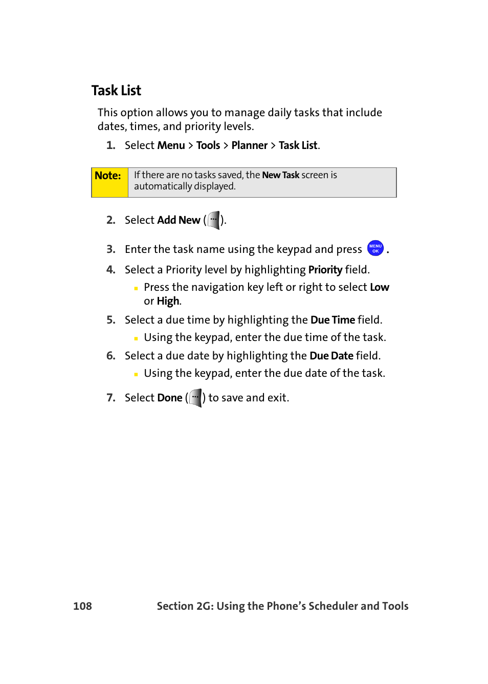 Task list | Samsung MM-A940 User Manual | Page 134 / 287