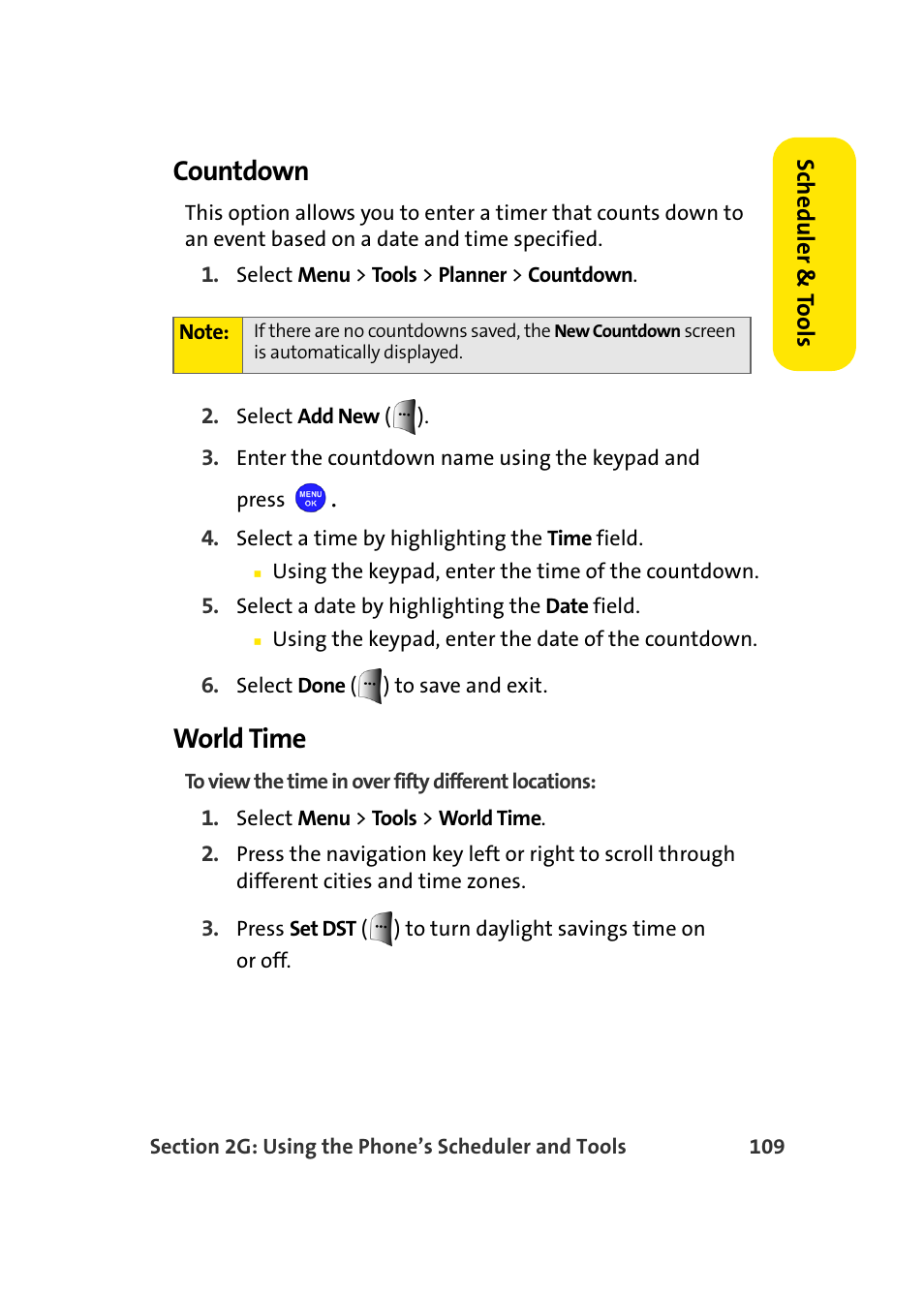 Countdown, World time | Samsung MM-A940 User Manual | Page 135 / 287