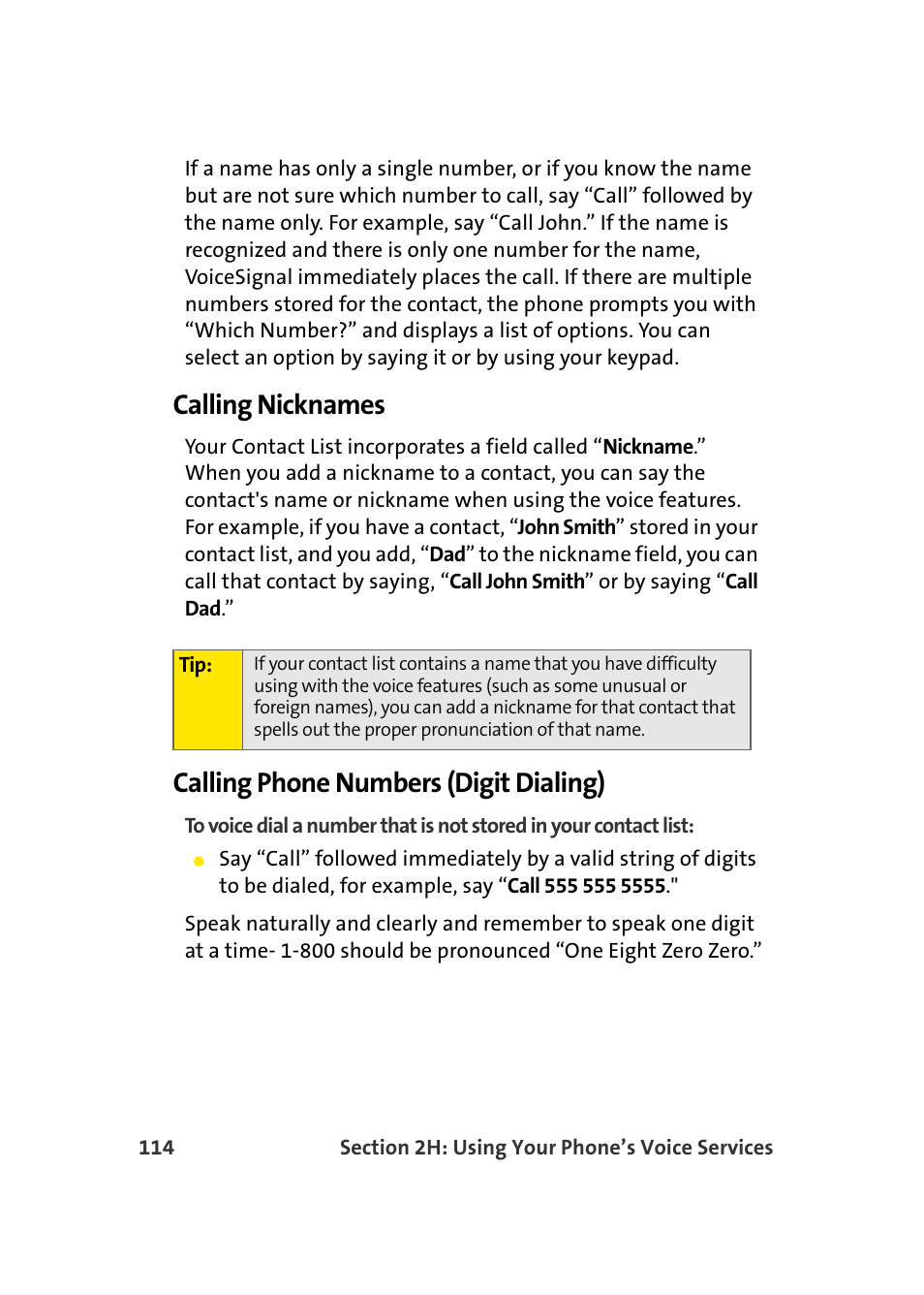 Calling nicknames, Calling phone numbers (digit dialing) | Samsung MM-A940 User Manual | Page 140 / 287