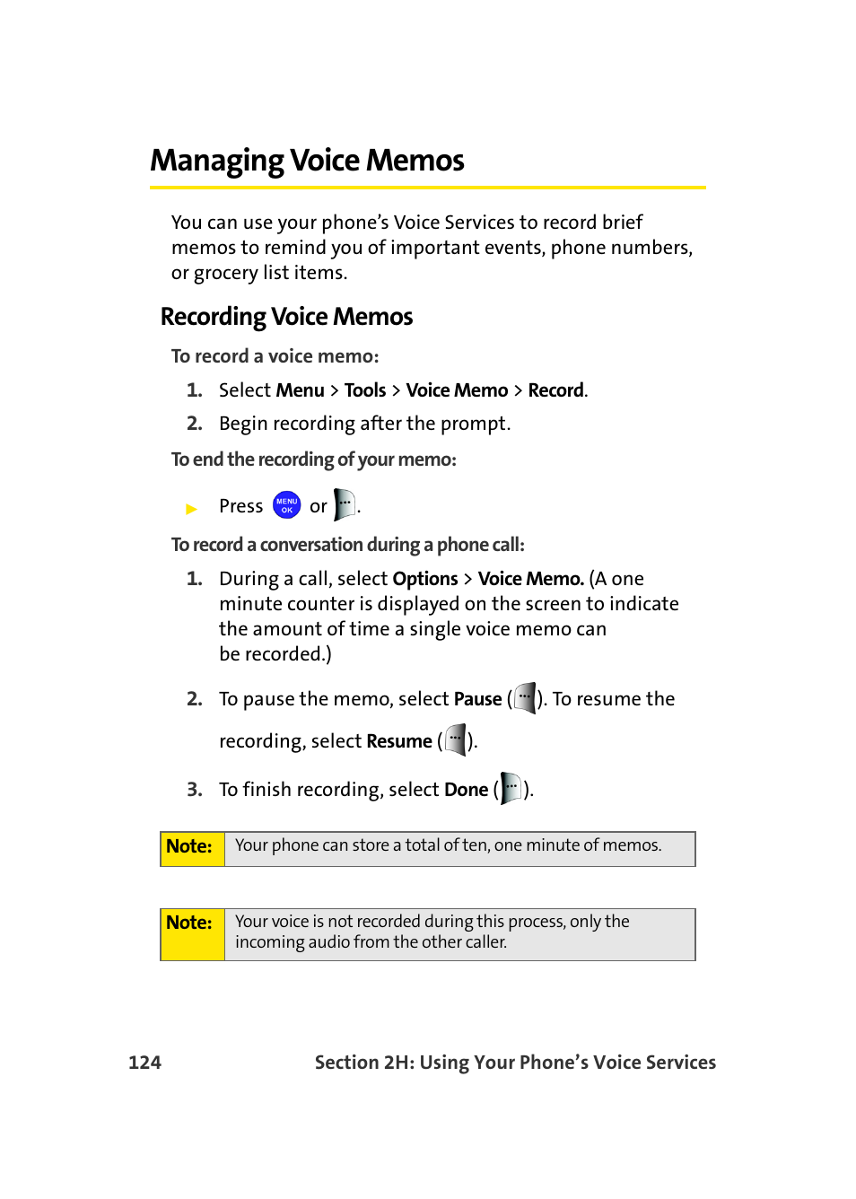 Managing voice memos, Recording voice memos | Samsung MM-A940 User Manual | Page 150 / 287
