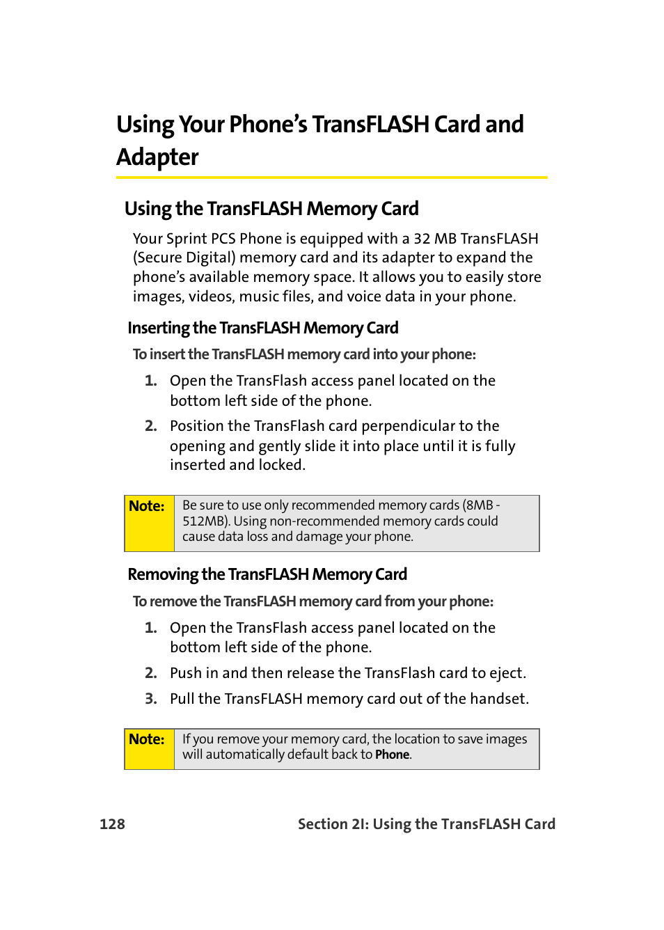 Using your phone’s transflash card and adapter, Using the transflash memory card | Samsung MM-A940 User Manual | Page 154 / 287