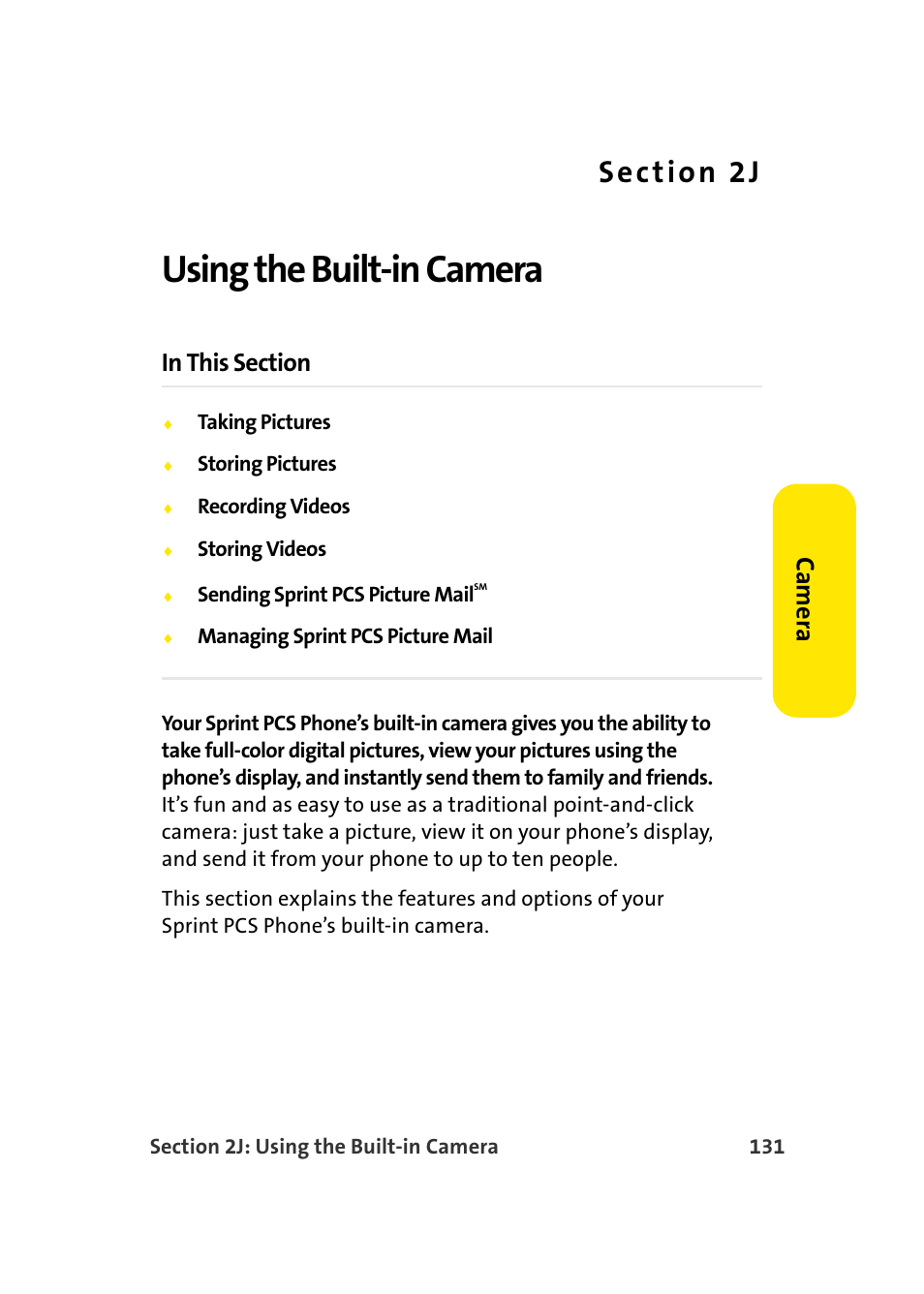 Using the built-in camera, 2j. using the built-in camera, Ca m e ra | Samsung MM-A940 User Manual | Page 157 / 287