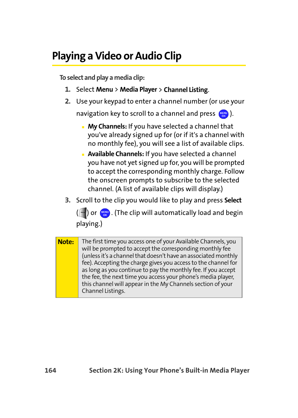 Playing a video or audio clip | Samsung MM-A940 User Manual | Page 190 / 287