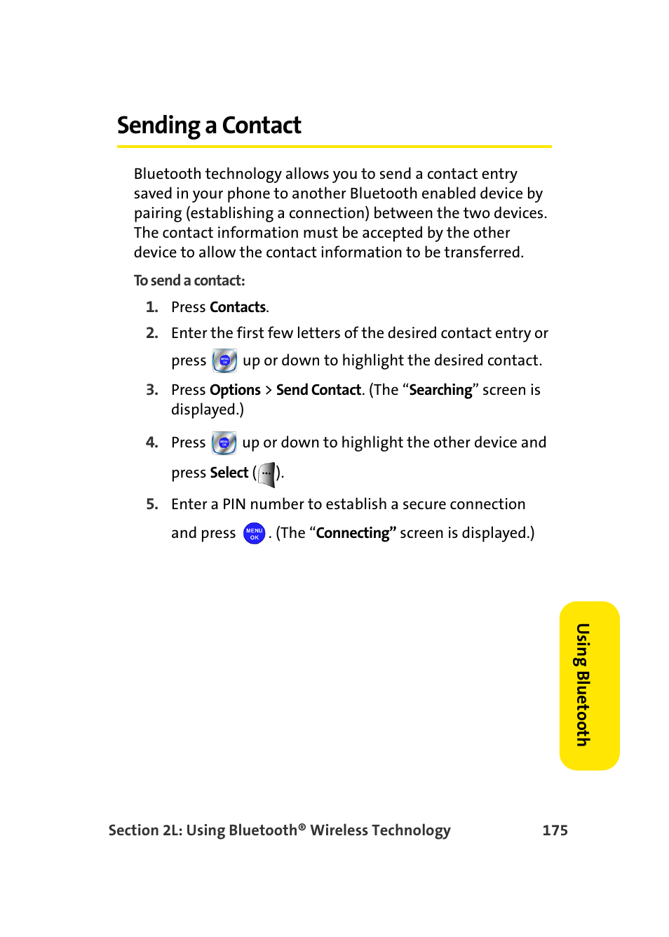 Sending a contact | Samsung MM-A940 User Manual | Page 201 / 287