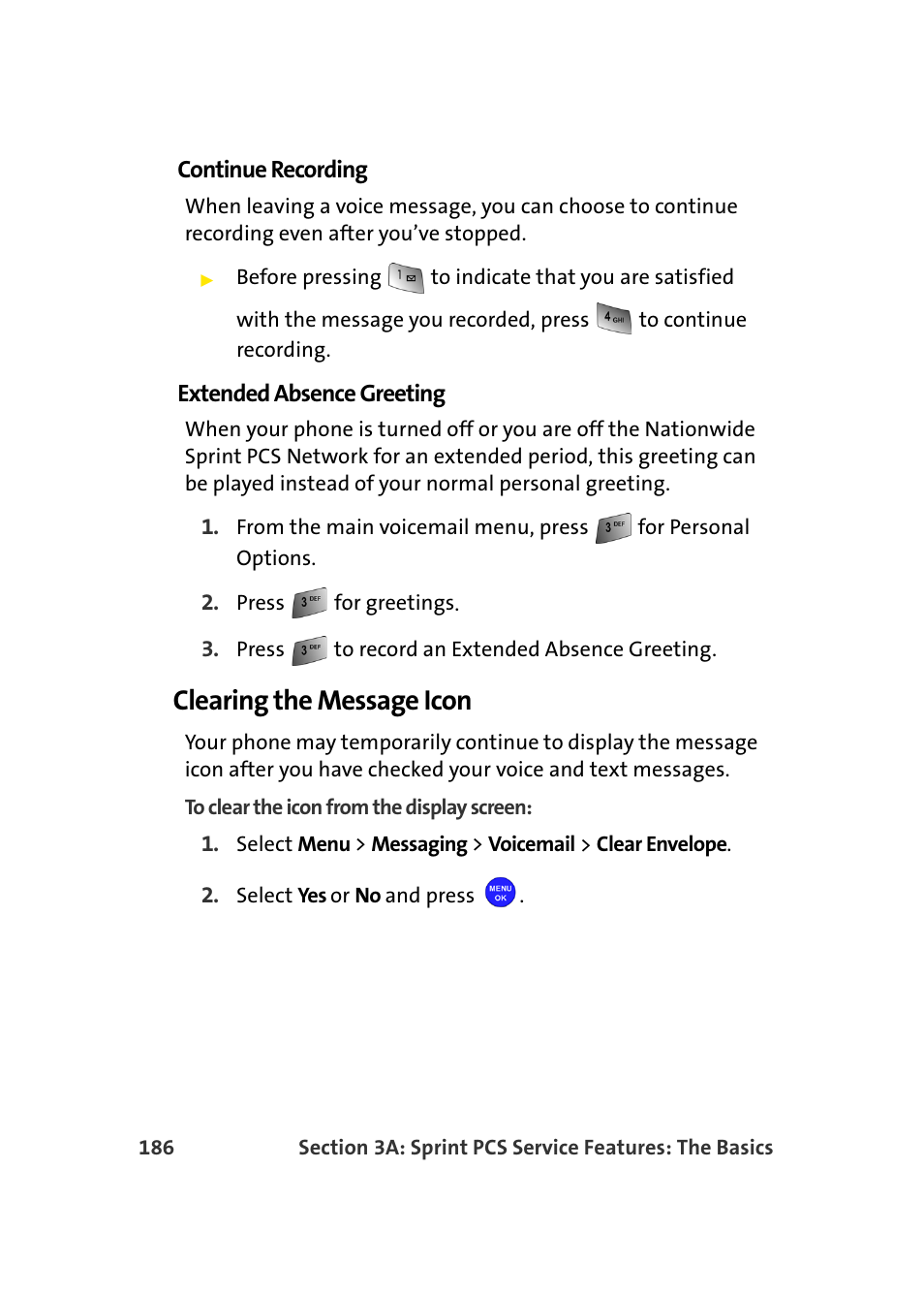 Clearing the message icon | Samsung MM-A940 User Manual | Page 212 / 287