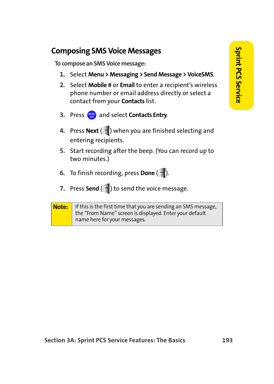 Composing sms voice messages | Samsung MM-A940 User Manual | Page 219 / 287