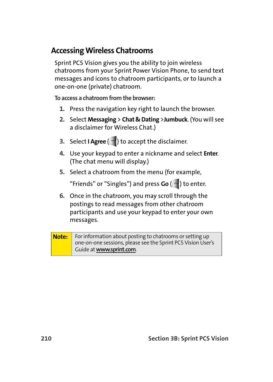 Accessing wireless chatrooms | Samsung MM-A940 User Manual | Page 236 / 287