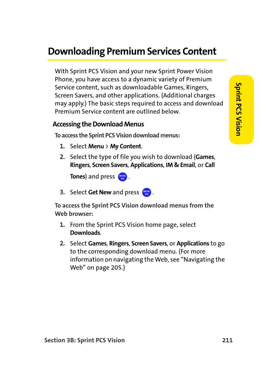 Downloading premium services content | Samsung MM-A940 User Manual | Page 237 / 287