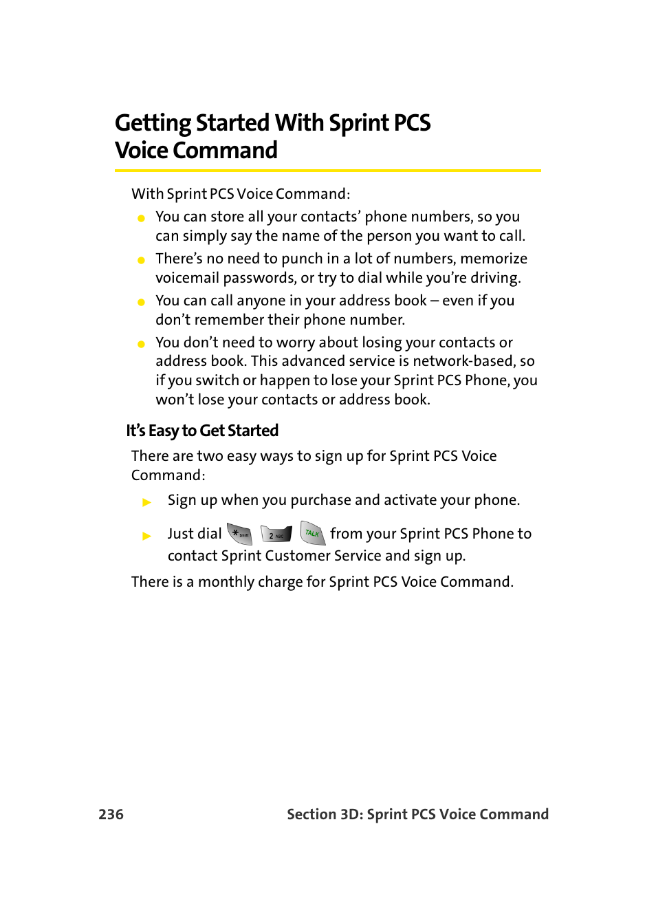 Getting started with sprint pcs voice command, It’s easy to get started | Samsung MM-A940 User Manual | Page 262 / 287
