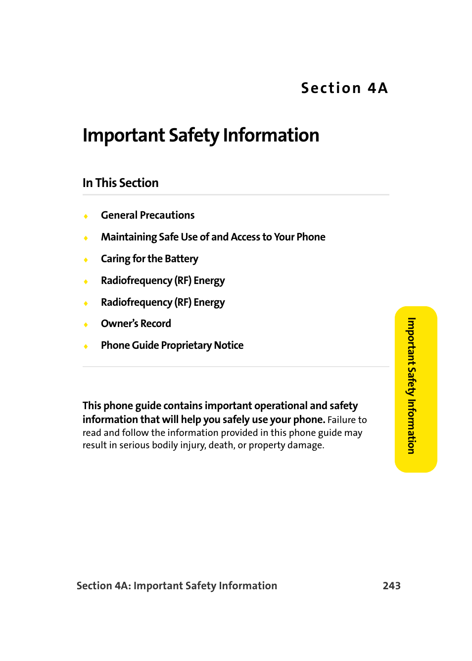 Important safety information, 4a. important safety information | Samsung MM-A940 User Manual | Page 269 / 287