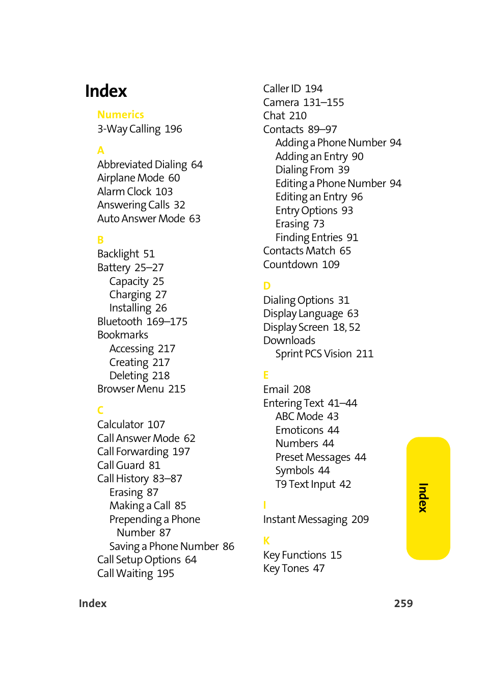 Index | Samsung MM-A940 User Manual | Page 285 / 287