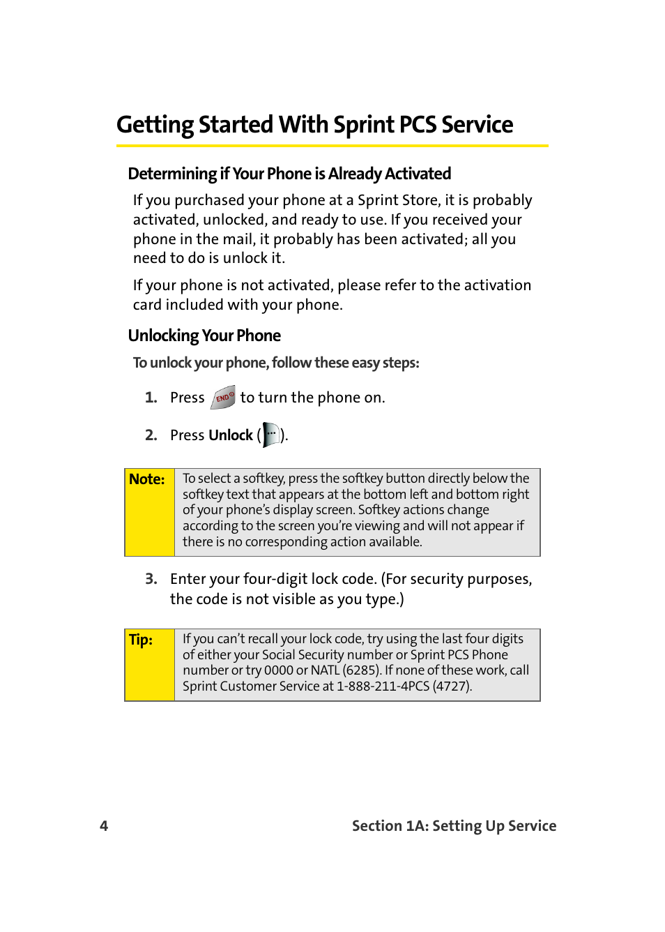 Getting started with sprint pcs service | Samsung MM-A940 User Manual | Page 30 / 287