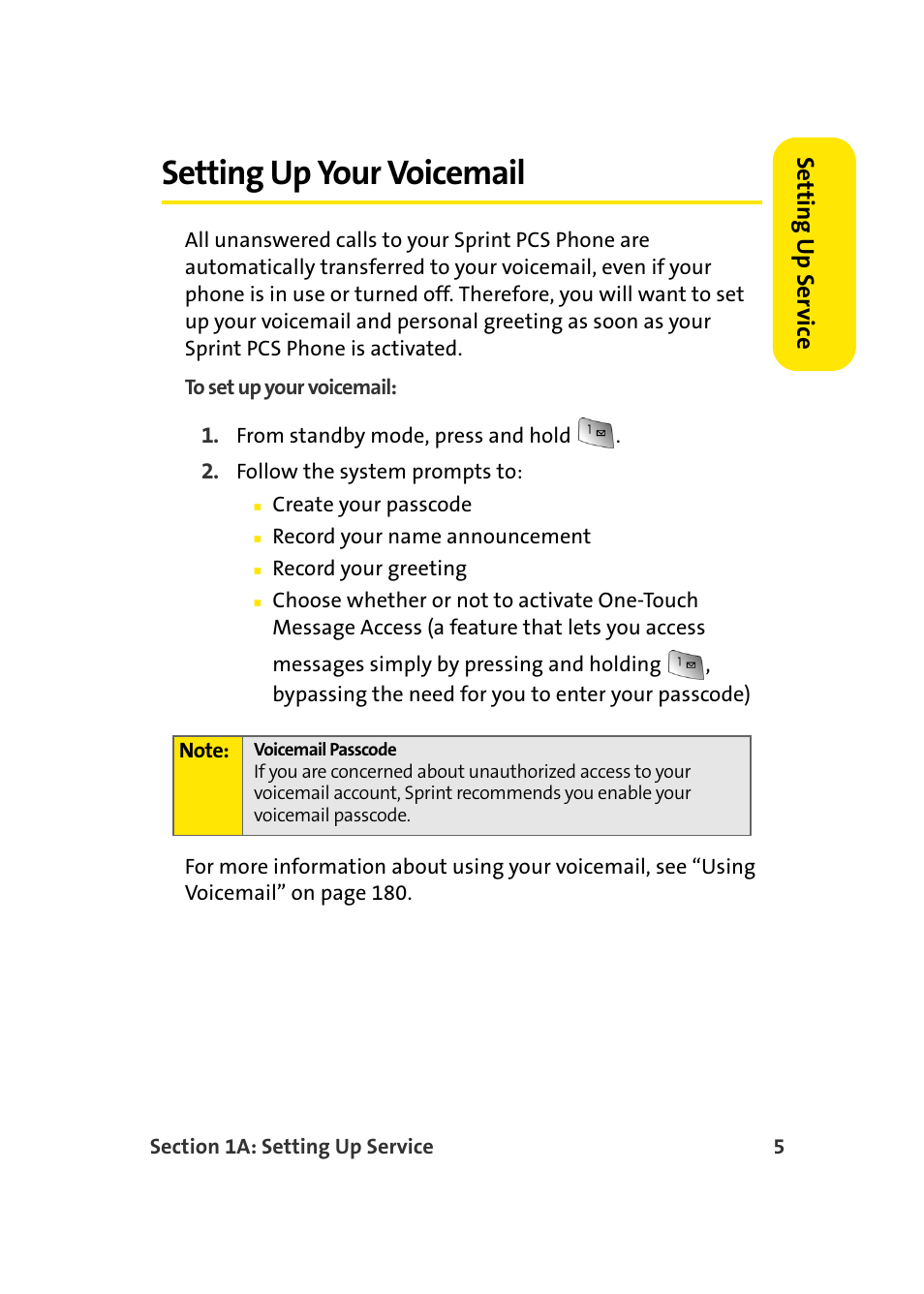 Setting up your voicemail | Samsung MM-A940 User Manual | Page 31 / 287