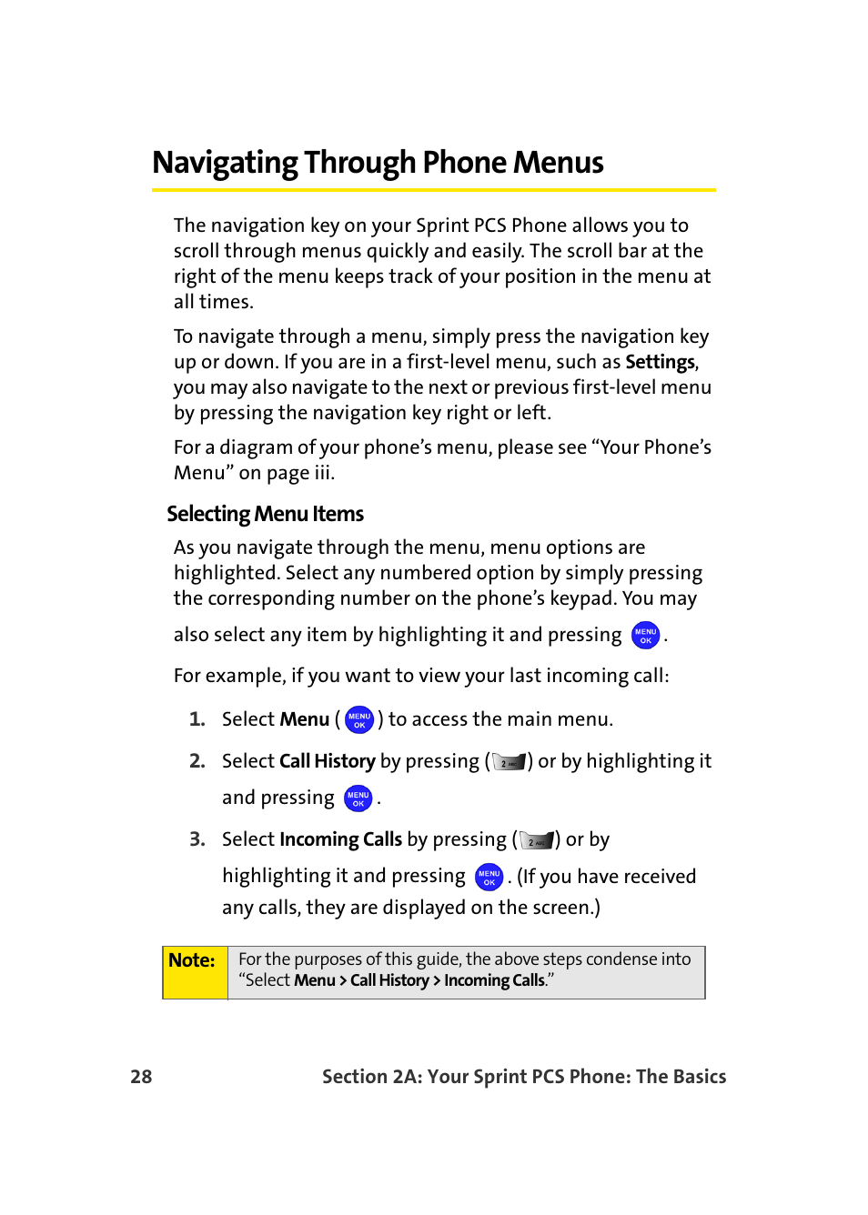 Navigating through phone menus | Samsung MM-A940 User Manual | Page 54 / 287
