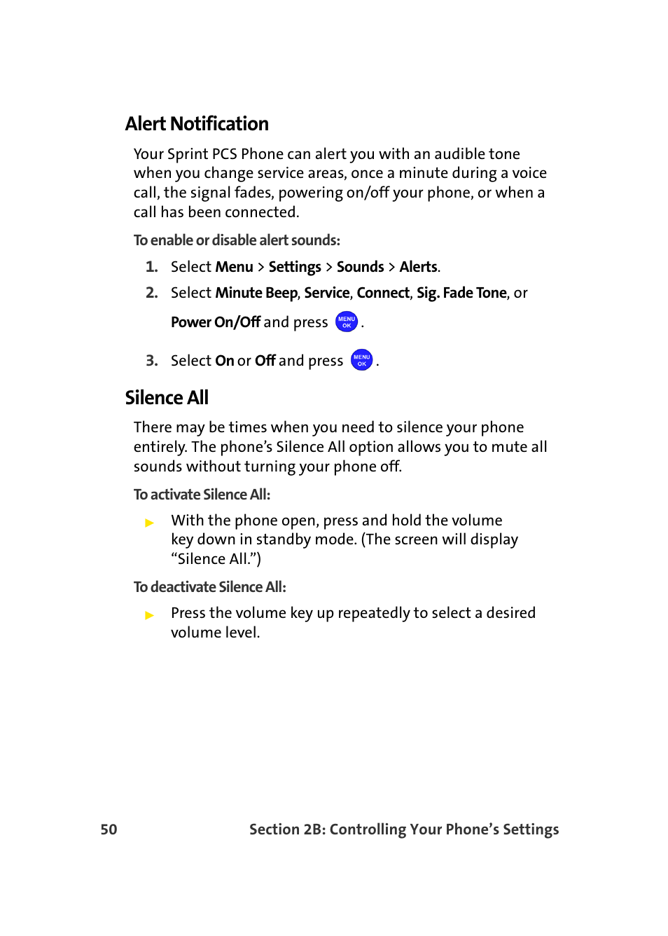 Alert notification, Silence all | Samsung MM-A940 User Manual | Page 76 / 287
