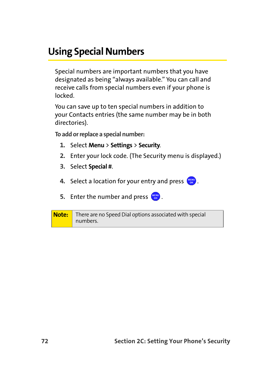 Using special numbers | Samsung MM-A940 User Manual | Page 98 / 287