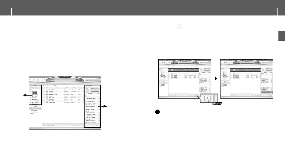 Using media studio, Downloading music files, Idownloading music files 1 | Samsung YH-J70 User Manual | Page 11 / 45