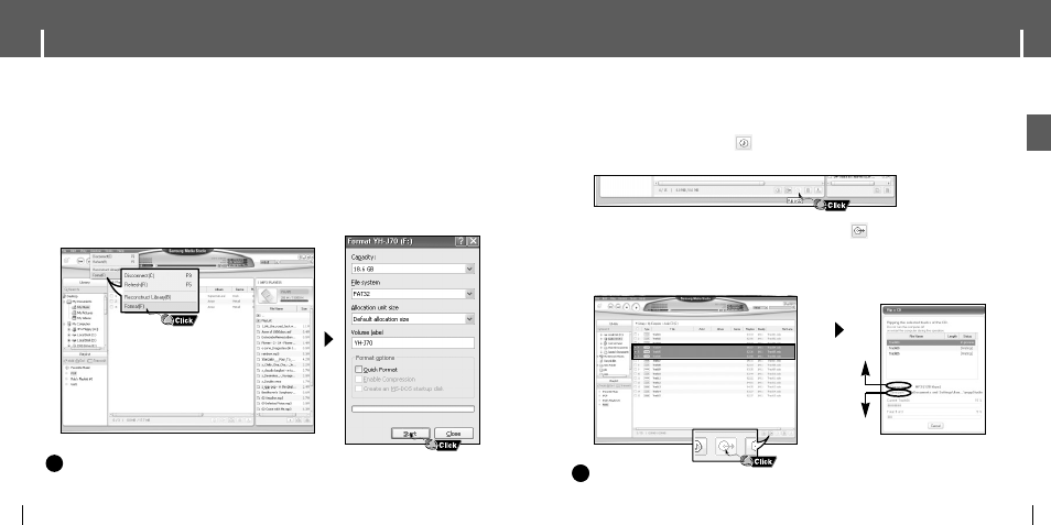 Formattimg the player, Ripping tracks from an audio cd, Using media studio | Iripping tracks from an audio cd, Iformattimg the player | Samsung YH-J70 User Manual | Page 13 / 45
