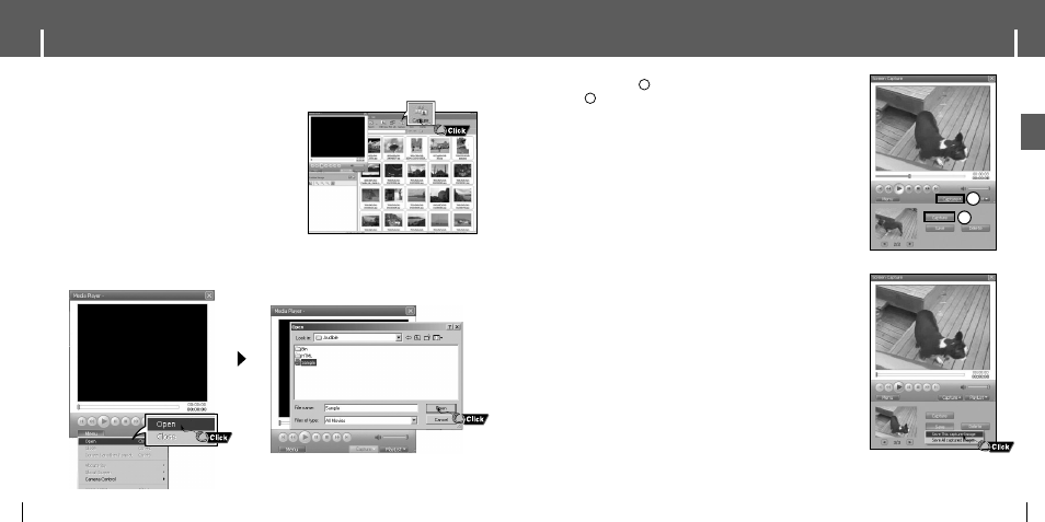 Capturing video, Using multimedia studio, Icapturing video 1 | Samsung YH-J70 User Manual | Page 19 / 45