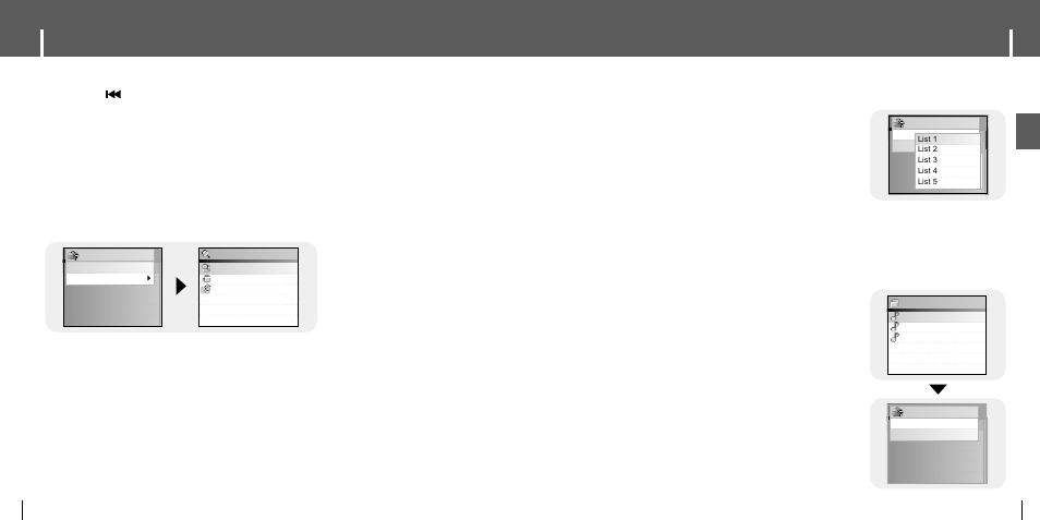 Go to top, Add to favorites, Delete file | Setting main functions in navigation, Iadd to favorites, Idelete file, Igo to top | Samsung YH-J70 User Manual | Page 28 / 45