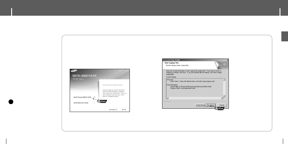 Connecting the player to your pc, Installing software, Iinstalling software 1 | Samsung YH-J70 User Manual | Page 8 / 45