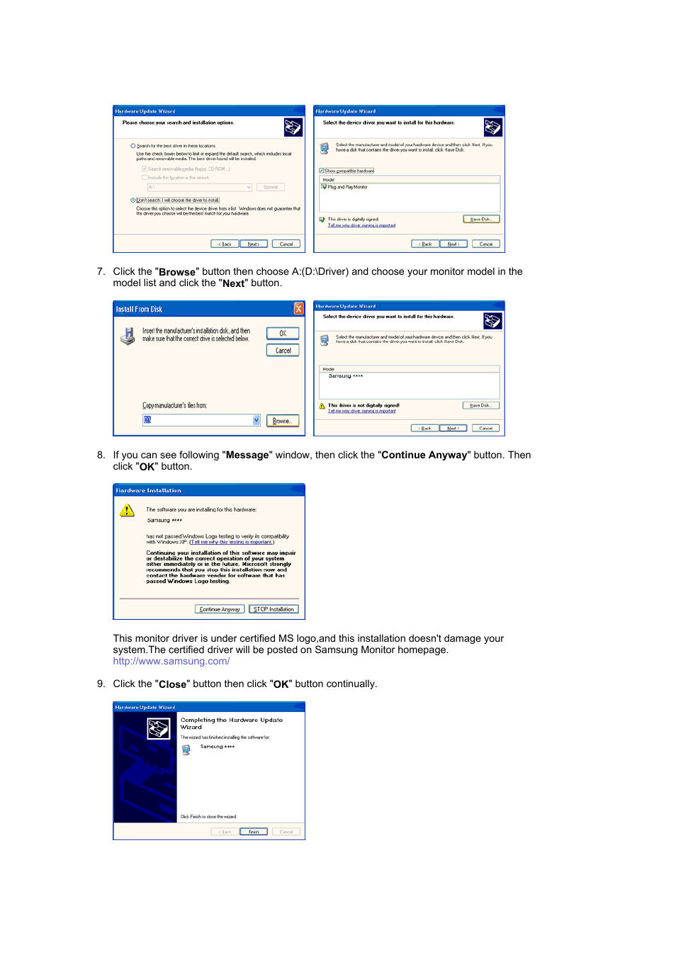 Samsung SyncMaster XL20 User Manual | Page 23 / 76